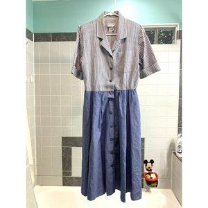Vintage Victoria Morgan Dress Stripes And Denim Me